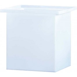 7 Gallon PE Ronco White Rectangular Open Top Tank