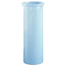 25 Gallon PP Chem-Tainer White Cylindrical Open Top Tank