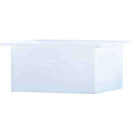 50 Gallon PP Ronco White Rectangular Open Top Tank