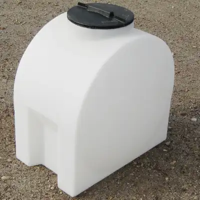 white vertical tanks