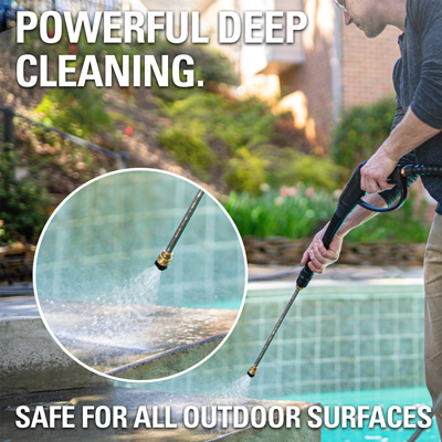Pressure washer window cleaning solution