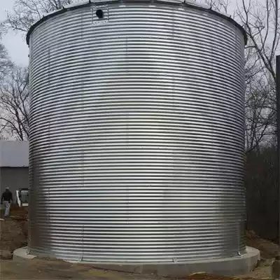 Corrugated steel water tanks