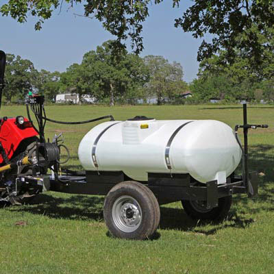 Back of 300 gallon pasture sprayer