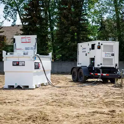 generator being refueled with transcube