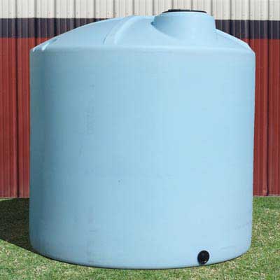 Blue vertical poly tank